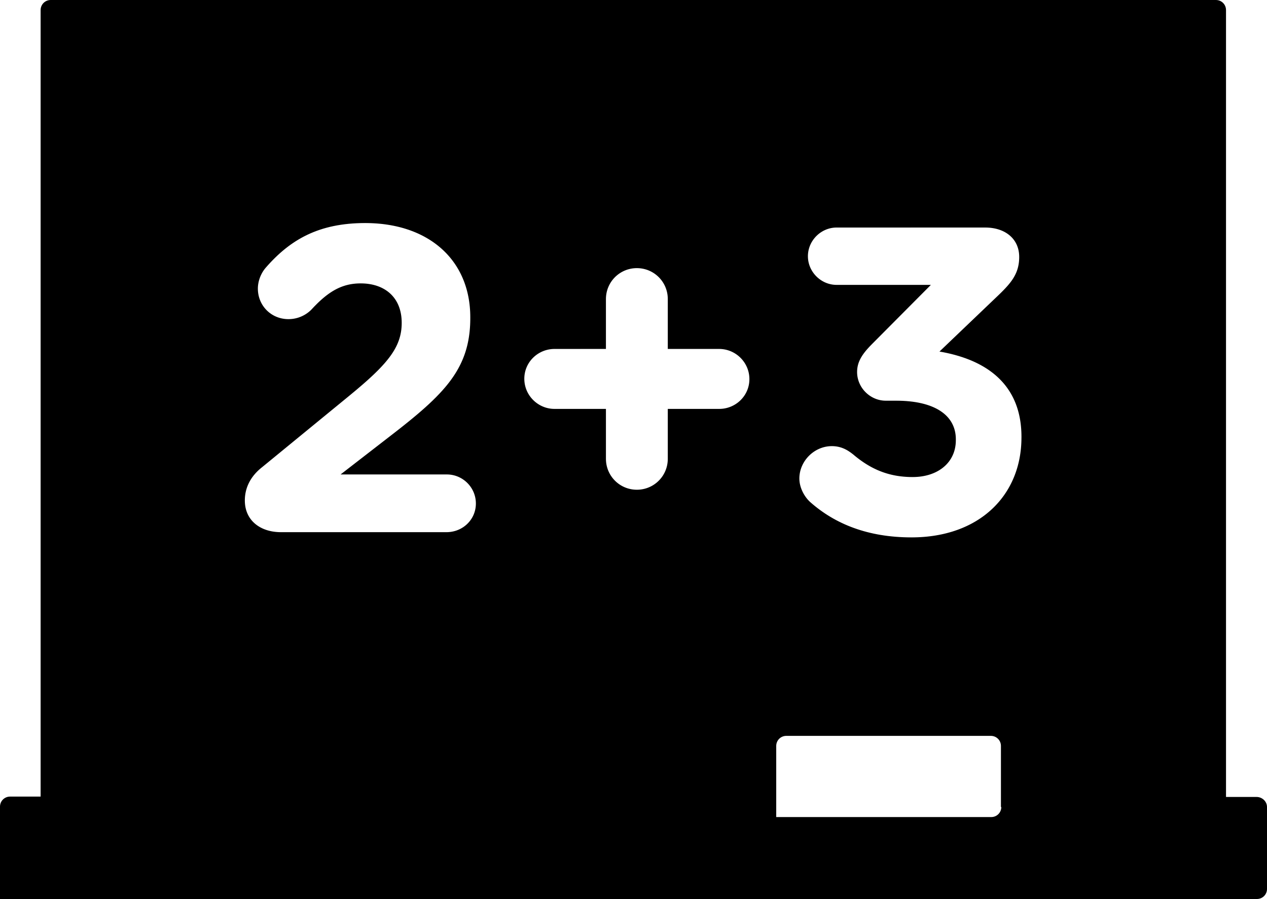 Blackboard With Mathematical Basic Calculations Outline Svg Vector Free Vectors